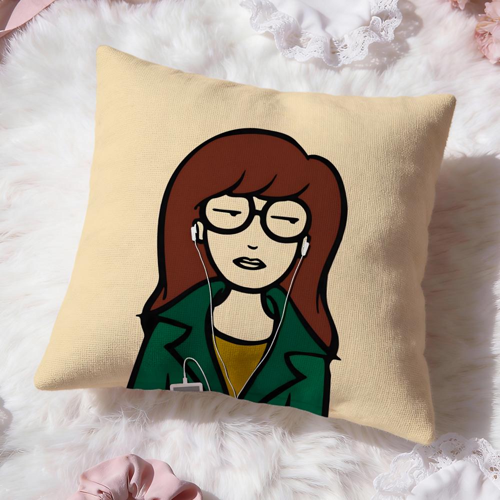 Cartoon D-DariaS Cushion Cover Premium Comfort Reversible Pillow Cove -Two in One Design for Any Room & Car Interior
