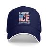 I Support ICE Us Immigration and Customs Enforcement Flag Baseball Cap  Casual Hip Hop Hats Summer Men Skate Baseball Caps