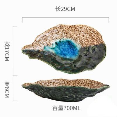 Piatto per ostriche Piatto da cena in ceramica irregolare Ciotola da dessert Piatto da frutta Ciotola da insalata Vassoio per snack Piatto per salse Piatti decorativi Piatti