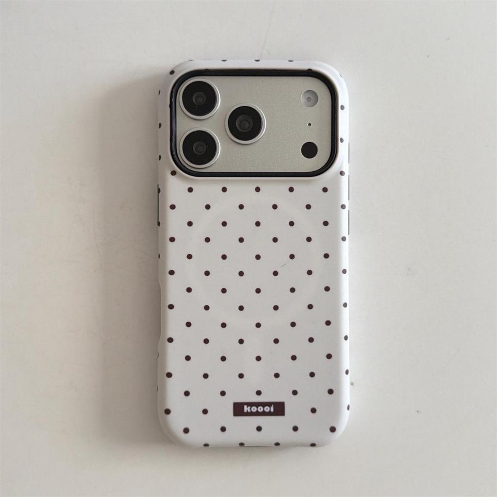Frosted Polka Dot Anti-drop Phone Case for iPhone 14/13, Apple 17/16/15 PROMAX