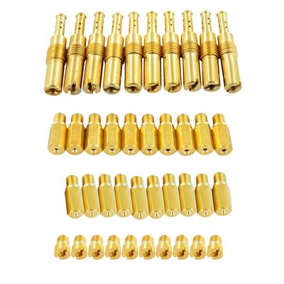 For Keihin Carburetor 30Pcs Main Jets+10Pcs Slow/Pilot Jet Set 120 125 130 135 140 32 45 48 50 52 55 150 155 Parts Accessories