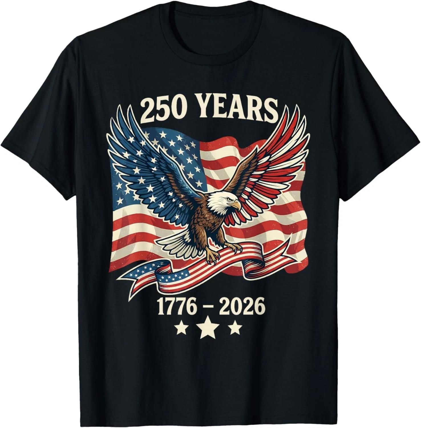 Vintage 250 Years American 1776-2026 250th Birthday USA Gift Unisex T-Shirt S