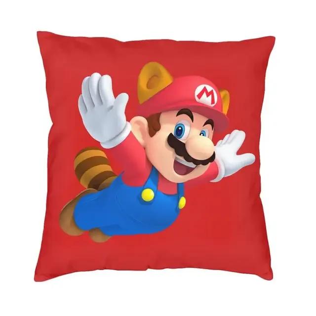 Mario Soundate Double-sided Printed Cushion, Living Room Cartoon Printed Cushion Cover