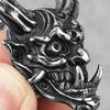 Vintage Japanese Monster Devil Demon Mask Pendant Necklace Chain Unisex Men Women Fashion Gothic Amulet Talisman Jewelry Party Gift