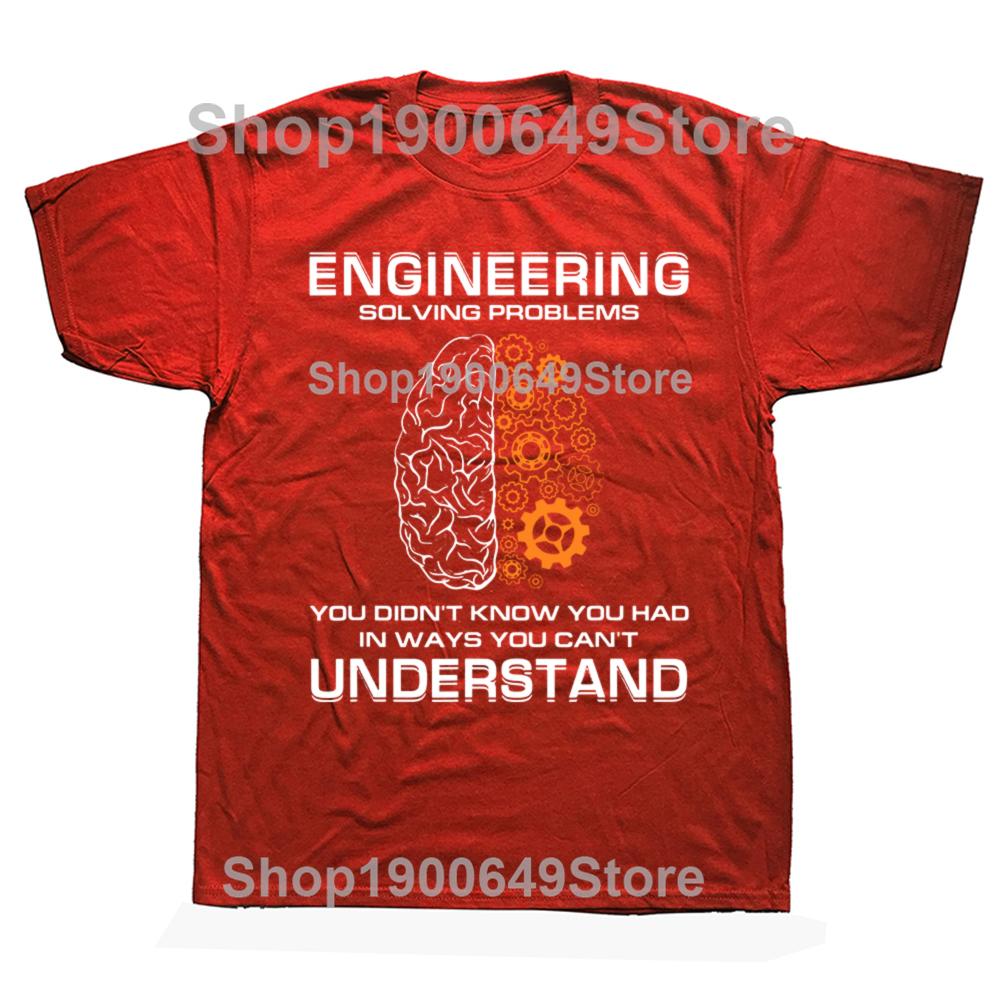 Engineer Solving Problems Funny Engineering T Shirts Graphic Cotton Streetwear Short Sleeve Birthday Gifts Summer Style Tshirt S