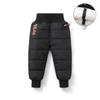 Winter Kids Trousers Baby Toddler Child Warm  Down Pants Soft Fashion Waterproof Outdoor Trousers Kids Clothing