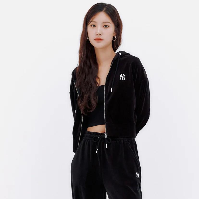 New MLB Cropped Coats Women's Black 3FTRB0636-50BKS