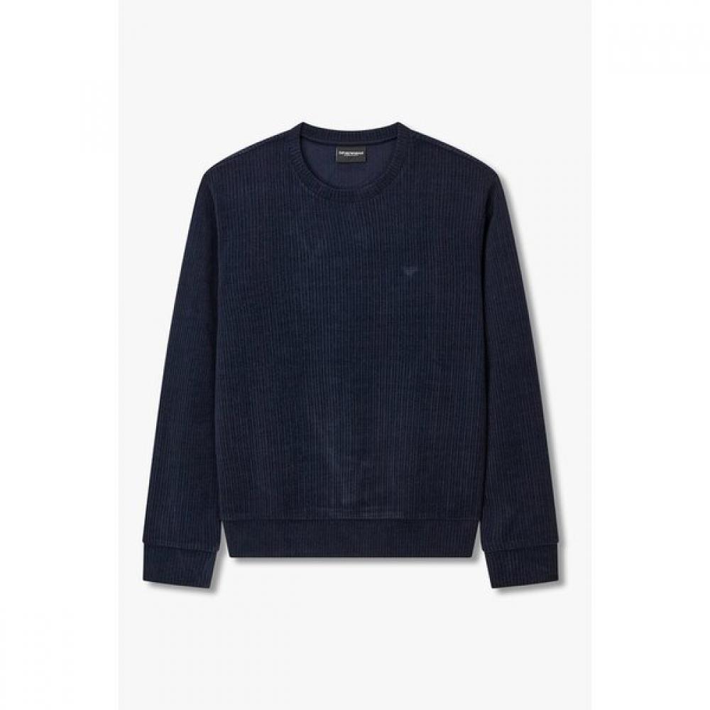 Emporio Armani Мужская вельветовая толстовка с круглым вырезом 0815336027 XL(110)