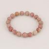 Elegant Semi-Precious Stone Beaded Bracelet - Light Luxury, High-End, Versatile Elastic Round Beads for Couples