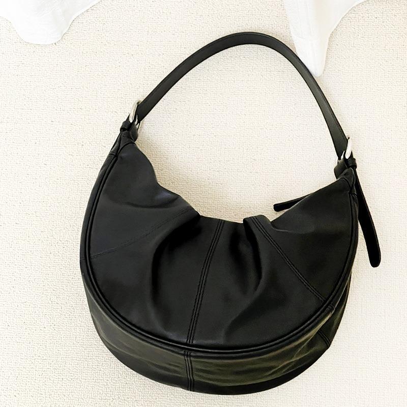 Leather women's bags, cloud bags, women's bags, niche design, underarm bags, large-capacity messenger bags, women's versatile bags