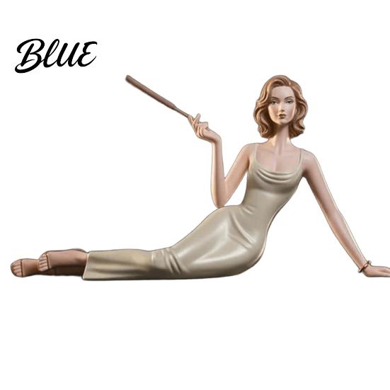 Lightweight Decorative Figurine Handcrafted Women Aroma Resin Elegant Lady Incense Stick Holder Relaxation Scent Diffuser Stand Meditating Sculpture