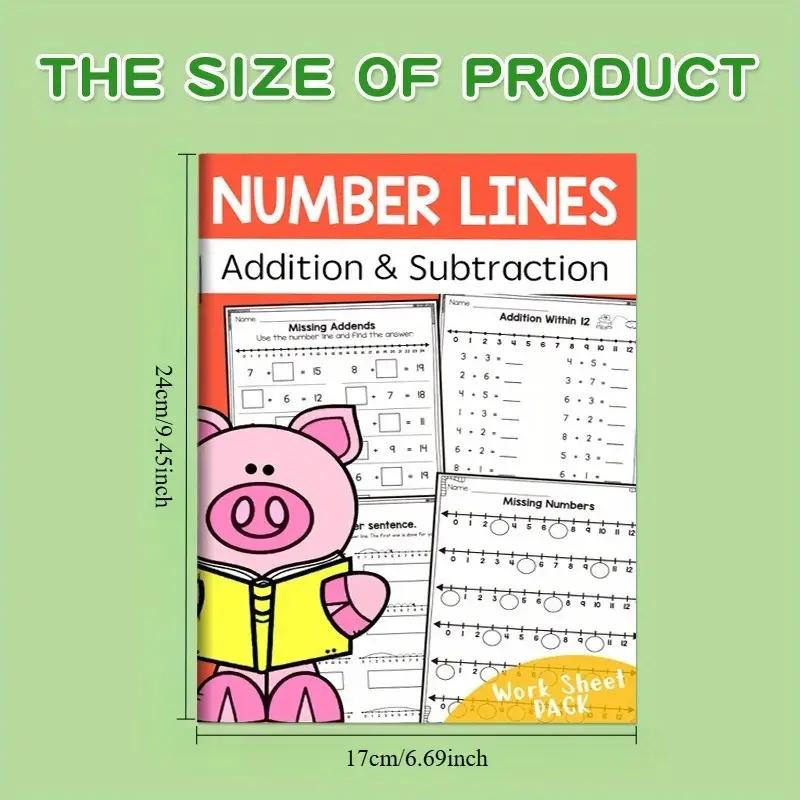 A Workbook for Practicing Addition And Subtraction On a Number Line Within 20, Designed for Math Learning