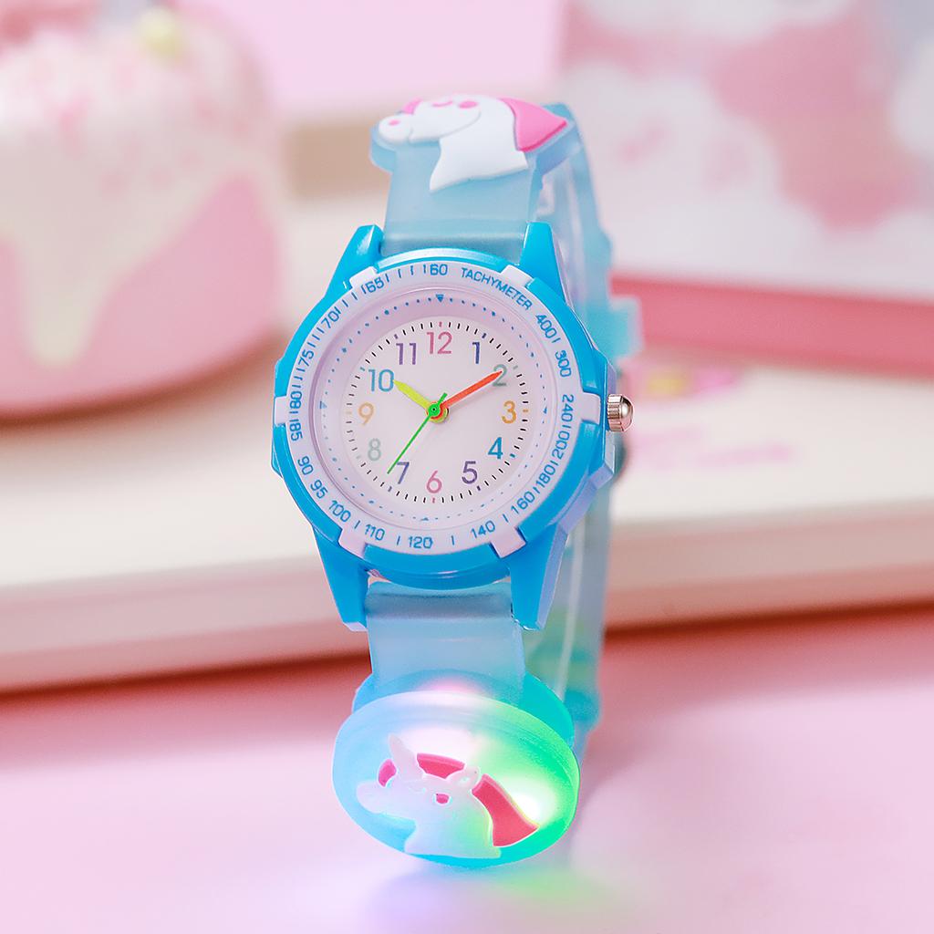Cartoon Party Unicorn Glow Watch Colorful Hand Scale Quartz Watch for Halloween Christmas Gifts