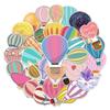 50 Hot Air Balloon Waterproof Travel Stickers for Suitcases & Laptops