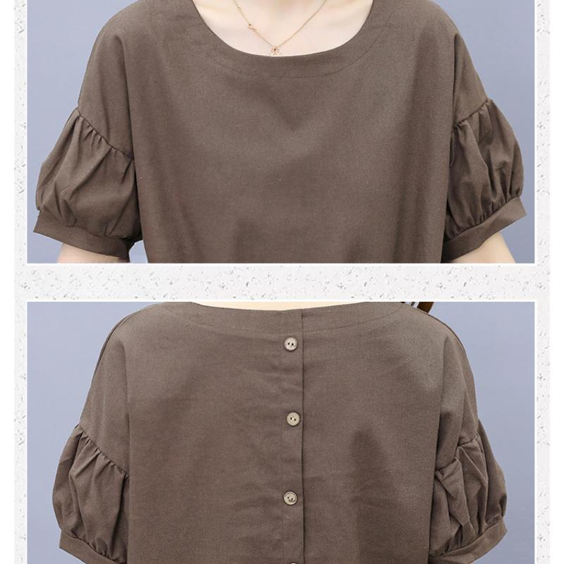 Dress Women's Summer Plus Size Women's Two-piece Loose Linen Suit Skirt