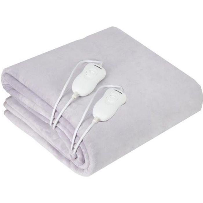 Chauffe-lit électrique 150x160cm 8 température minuteur Lavable Adler