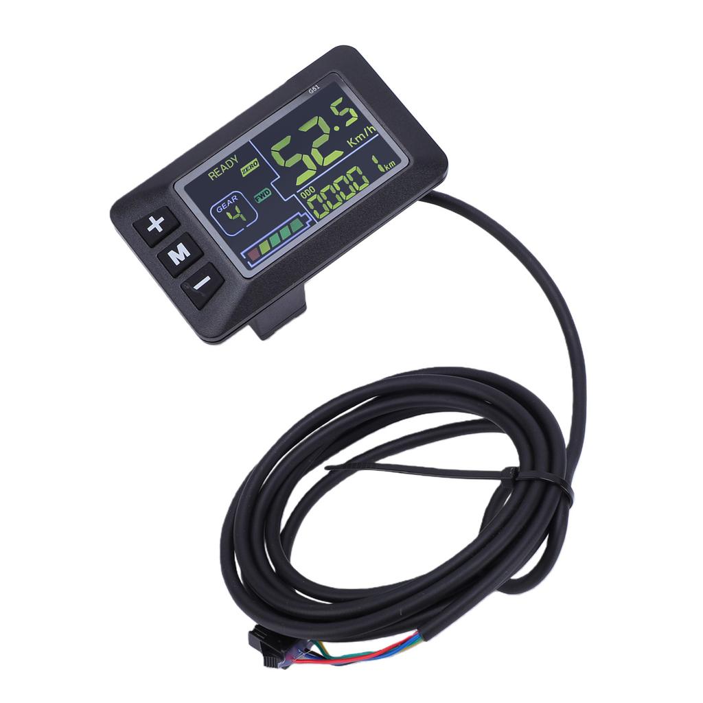 Electric Bike LCD Display Meter G51 Bike Control Panel with Water Proof SM 5Y Connector for Scooter Modification Color