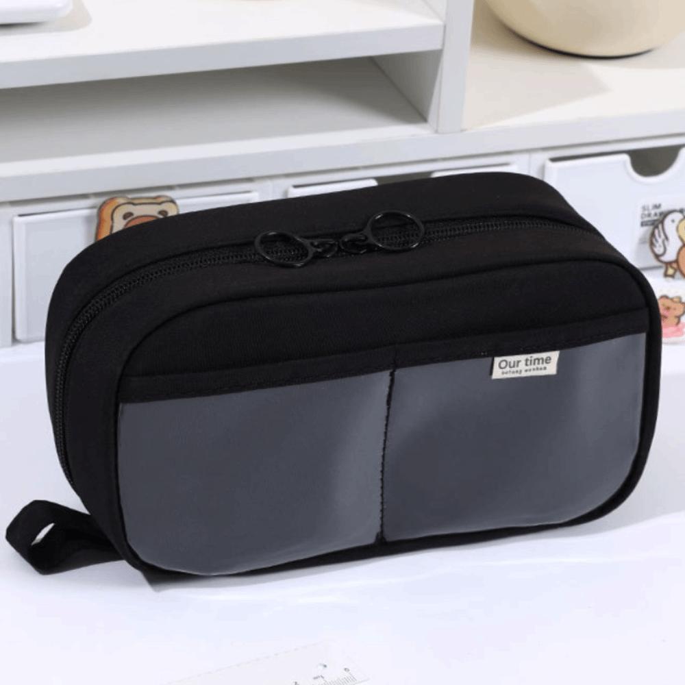 

Multi-functional Students Stationery Bag Portable Makeup Bag Ins Pen Organizer Gifts чёрный