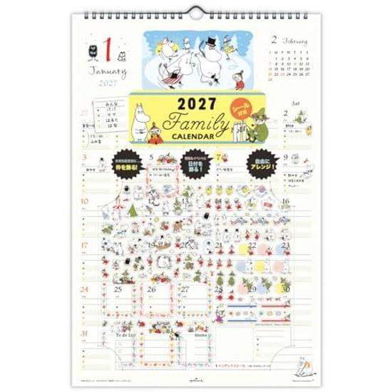 Hallmark Moomin 2027 Calendar Wall Hanging Family Stickers 853136