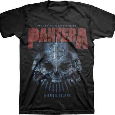 Bravado Pantera Męska Koszulka Domination z przetarciami _ Oficjalnie licencjonowany produkt, Rekreacyjna i wygodna