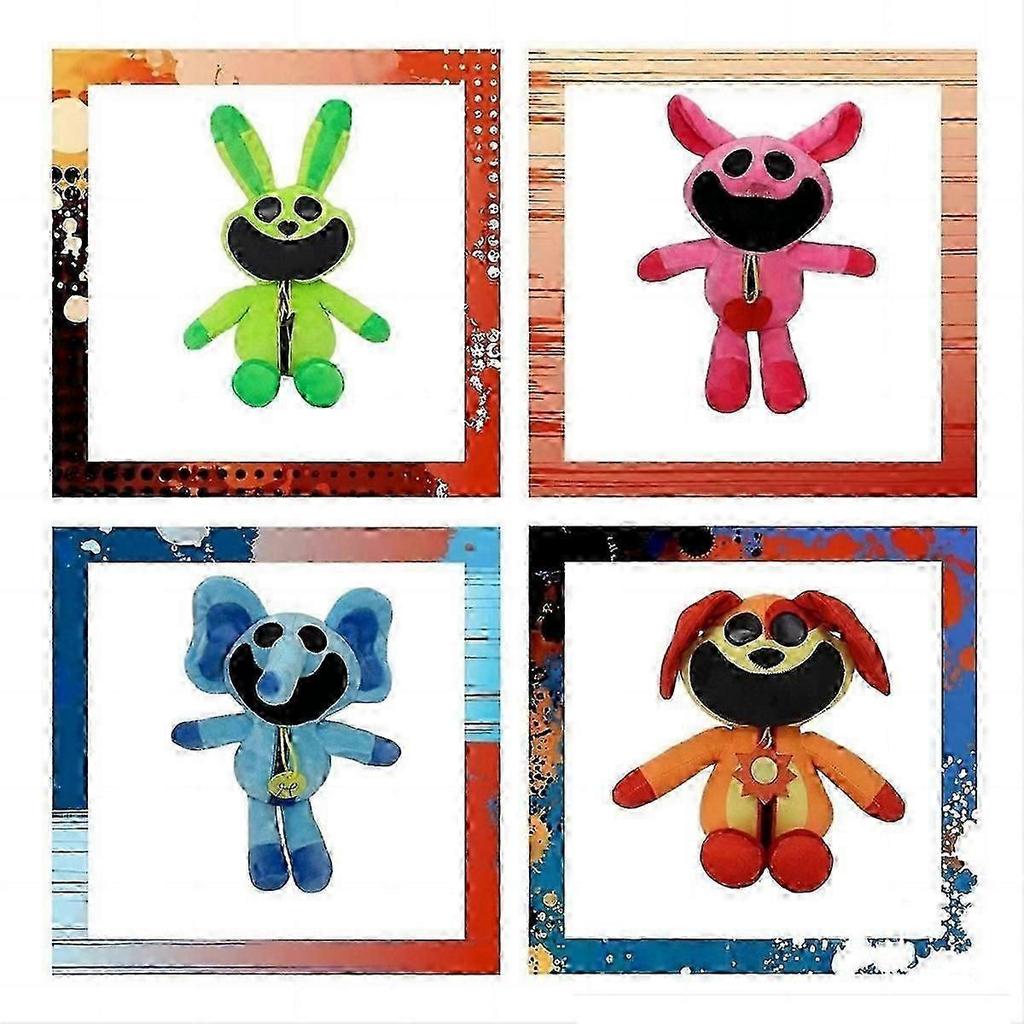 8pcs Hoppy Plush Smiling Critters Plushies