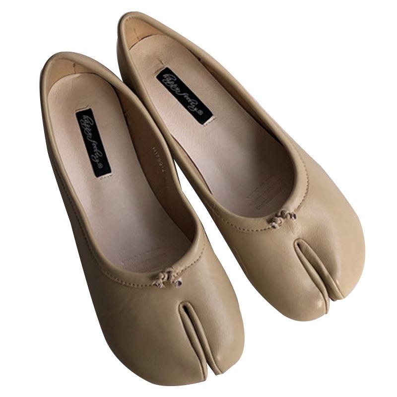 Schuhe Damen Sommer vielseitig Tide Zehenspitze flache Schuhe Retro Karomuster leichter Ausschnitt Schweinsfüße einzelne Schuhe Schafsfüße beladene Schuhe