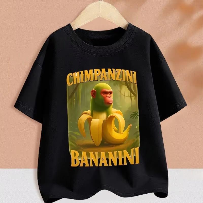 Kids Clothes Funny Italian Brainrot Children's T Shirt Cartoon Graphics Casual Vintage Boys Girls Short Sleeve Tee Top