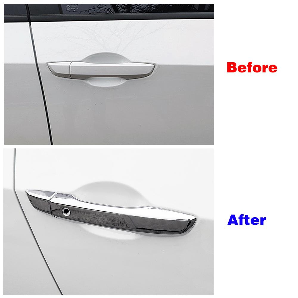 For Honda Civic 2016-2020 10 Gen Carbon Fiber Color Modify Refit Chrome Door Handle Cover Decoration Trim Protection Sticker