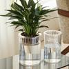 High Transparent Mini Fish Tank Imitation Glass Lazy Flower Pot Hydroponic Vase  Desktop Deco