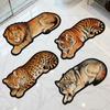 Anti-slip Tiger Carpet Rug 2D Flat Wolf Floor Mat New Lion Doormat  Bedroom Bathroom
