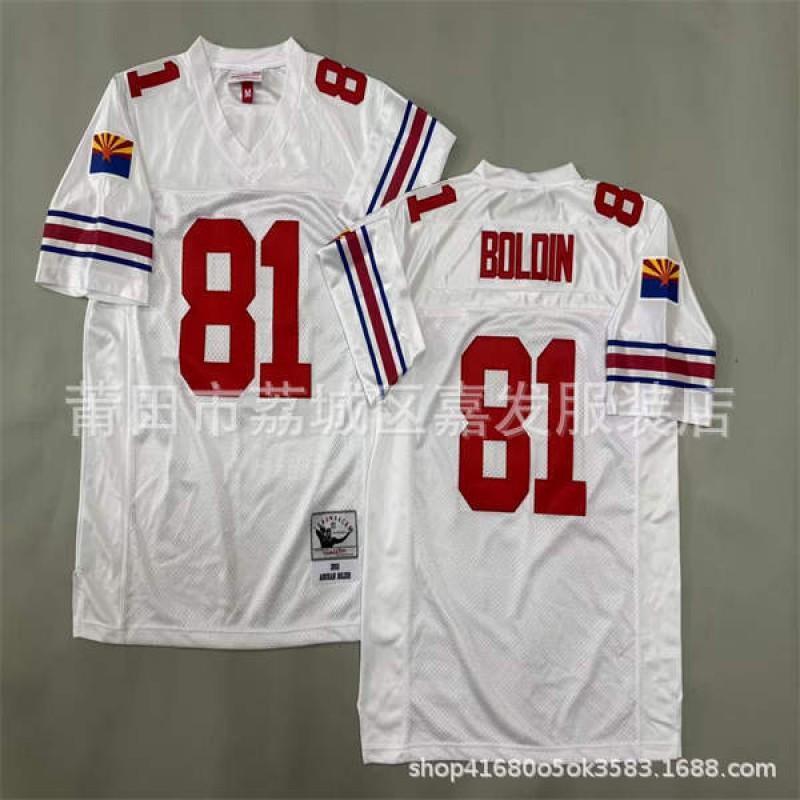 Retro Arizona Cardinals NFL Football Jersey Mens Cotton Team Uniform 40 Or 81 Number Fall Wear