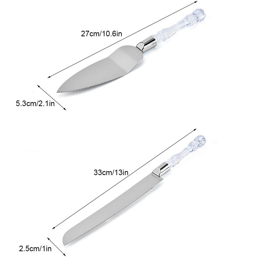 2Pcs Cake Server Divider Spatula Shovel Baking Tool Set Stainless Steel Fondant Pie Wedding Birthday Party Cutlery