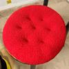Seat Cushion Round Futon Design Furry Short Plush Surface Extra Thick Chair Floor Cushion Anti-Slip Design Solid Color Chair Cushion