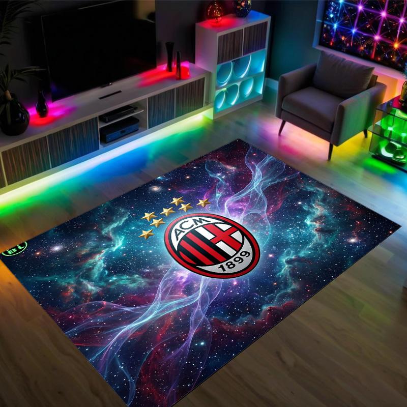 AC Milan Design Crystal Velvet Carpet Cozy Non?Slip Printed Rug For Bedroom Living Room Entrance