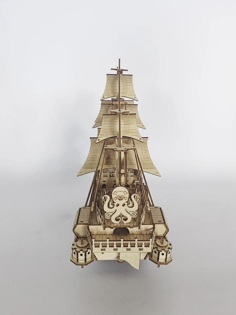 DIY Wooden Puzzle Ship: The Dutchman 3D Handcrafted Model The Perfect Gift Choice for Birthdays, Halloween, and Christmas