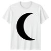 Black Crescent Moon Simple Minimalist TShirt Birthday Gift For Him And Her