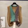Sweater Knitted Cardigan Spring and Autumn Vest Fashion Cover Meat All-match Loose Outer Wear Clip Outer Vest Waistcoat