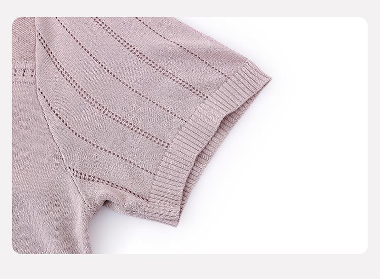 Mom's Summer Knit Loose Short-Sleeve Top for Mature Women 2026
