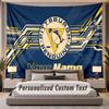 Custom Name Text Tapestry Pittsburgh Penguins Personalized Polyester Wall Tapestry For Bedroom And Room