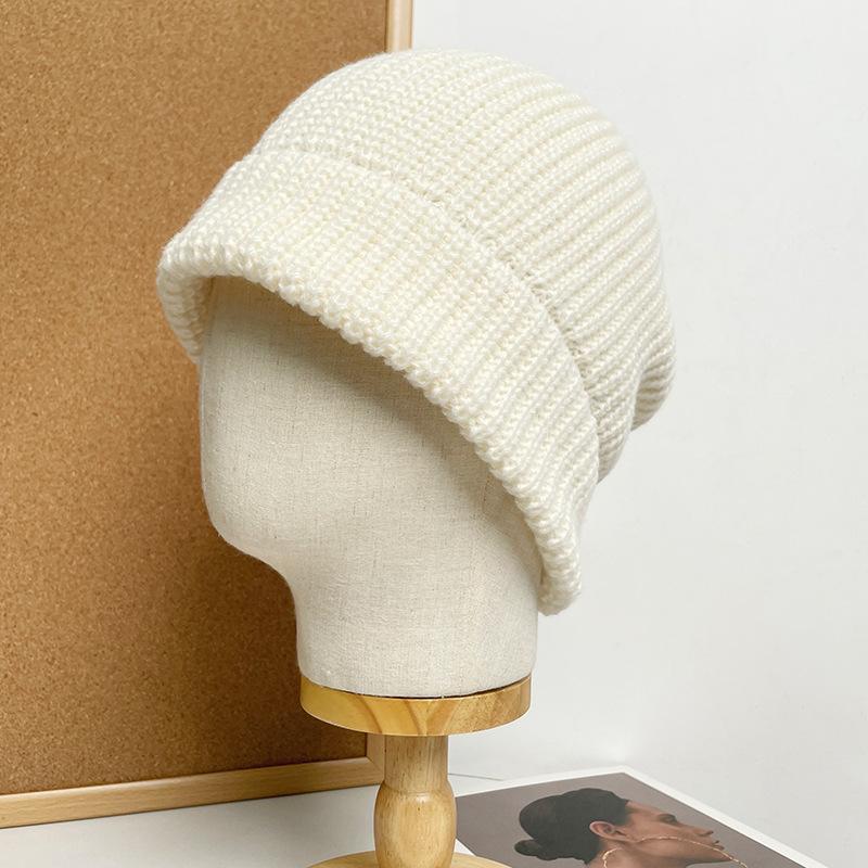 

Knitted Fisherman s Hat Women s Autumn and Winter Loose Warm Beret Pile Hat Wool Hat one size