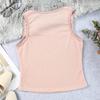 2023 European & American Women's Casual Vest: Spring/Autumn Solid Color U-Neck T-Shirt