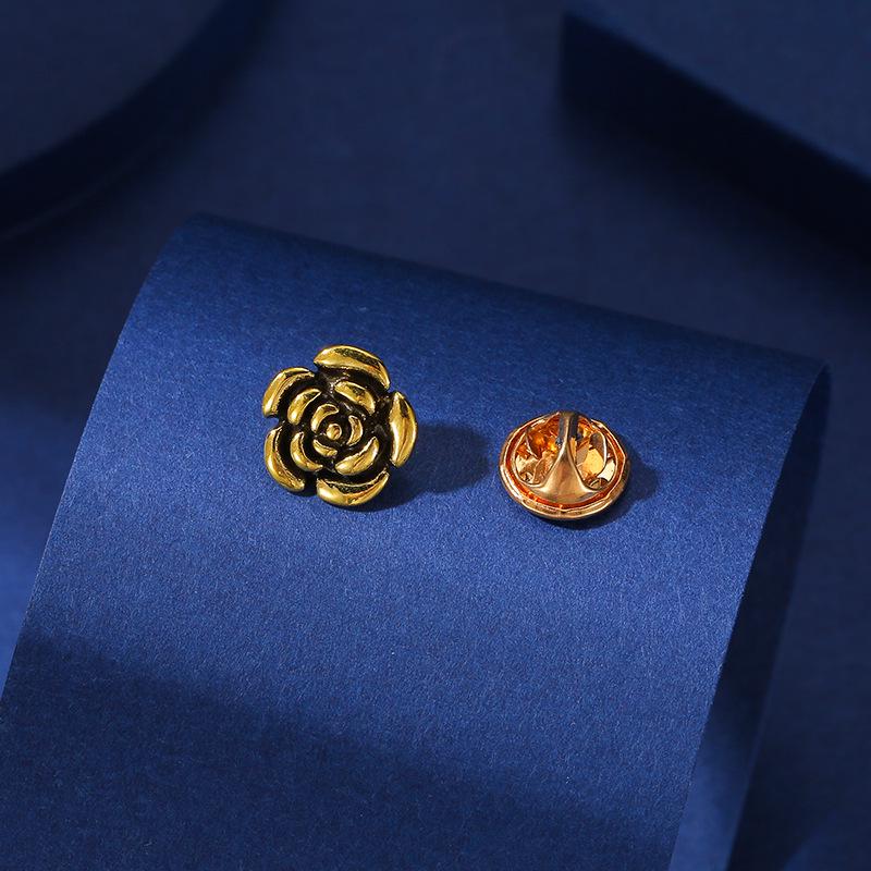 Retro Cross-border Brooch: Anti-exposure Buckle for Scarves and Shawls, Dual-use Collar Clip Accessories