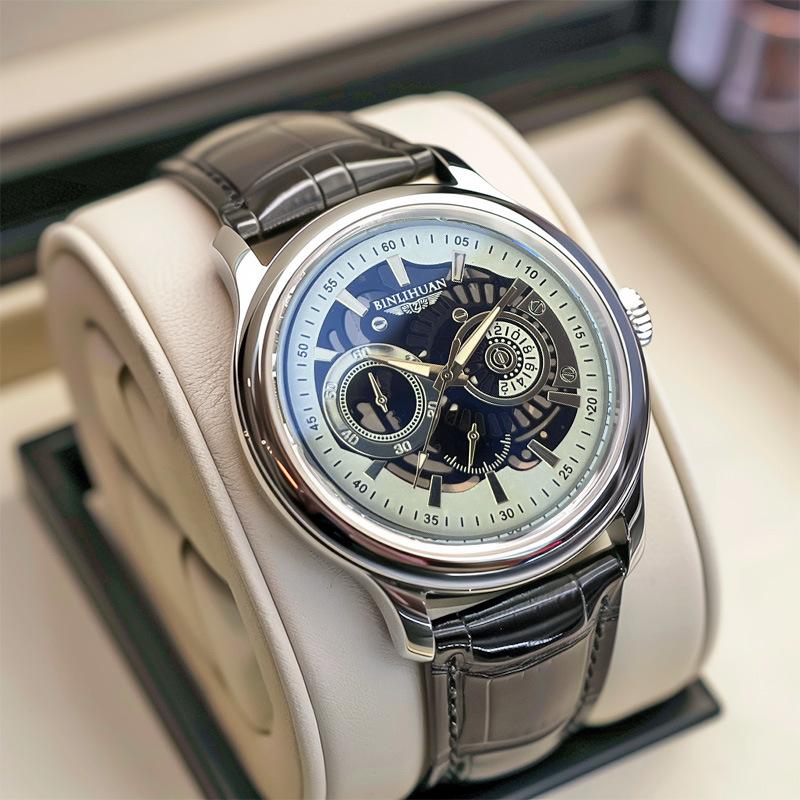 Men's Classic Leather Watch Minimalist Quartz Wristwatch