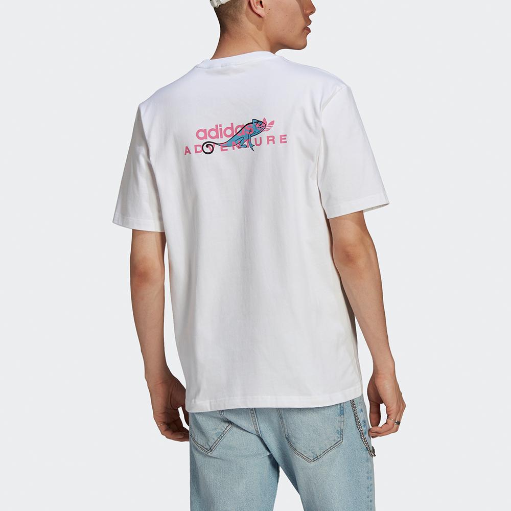 Adidas Originals Adv Pkt Logo Tee Round Neck Short Sleeve Men Tops White GN2365