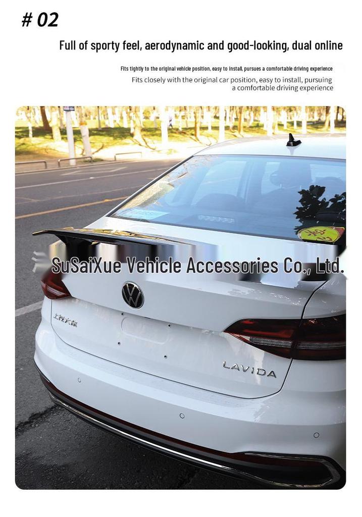 Universal No-Drill Sedan Rear Spoiler & Wind Deflector
