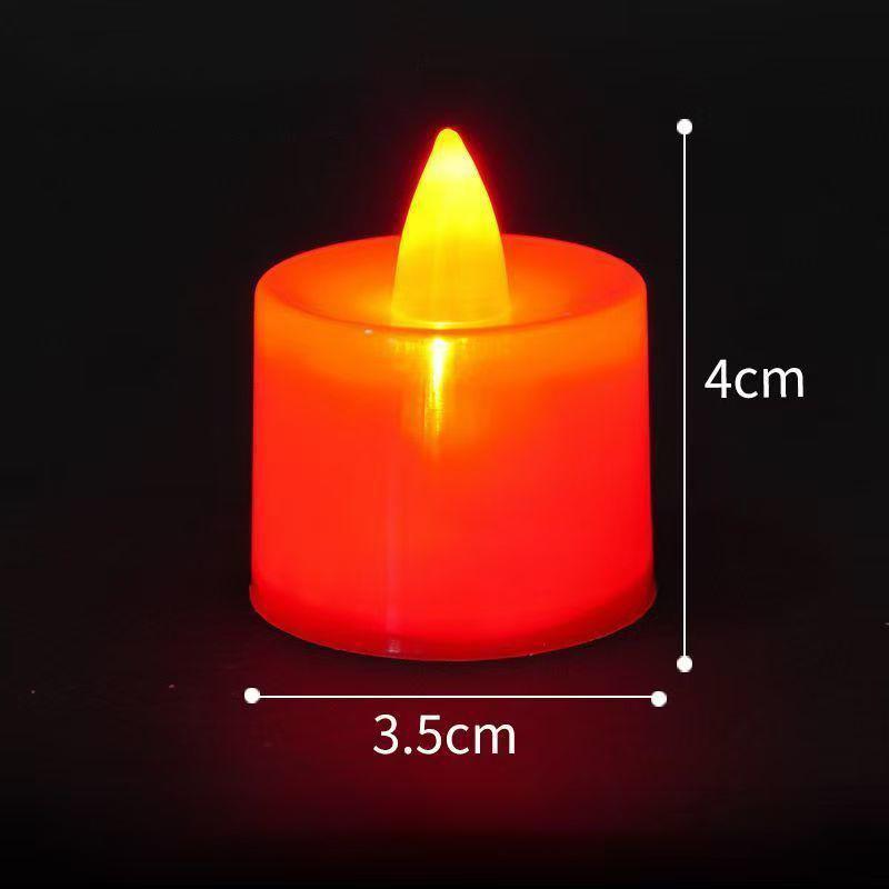 

LED Flameless Candle Tea Light Wishing Decorative Light For Christmas Halloween Holiday Wedding Home Clearance червоний