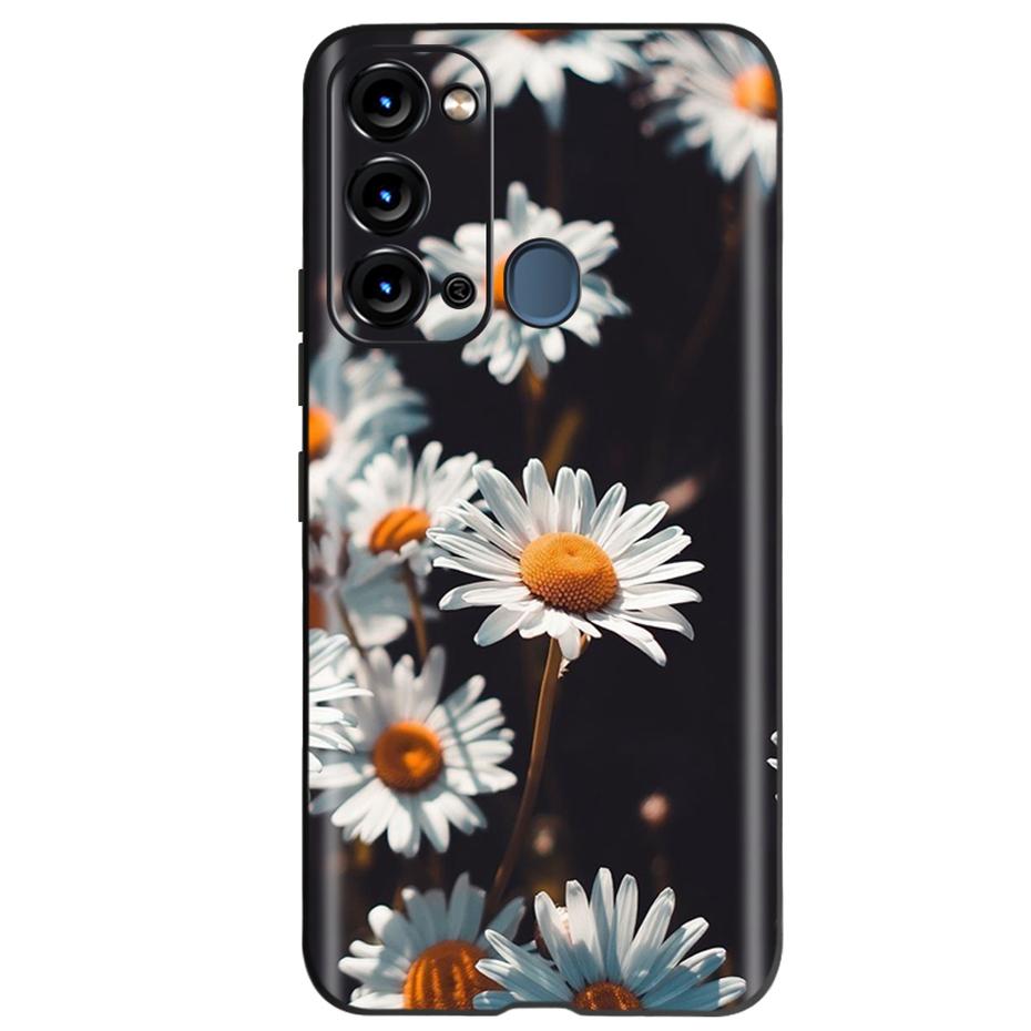 For ITEL Vision 3 Case Fashion Cat Sunflower Phone Cases For Itel S17 S 17 S661W Soft TPU Black Silicone Cover Vision3 Bumper