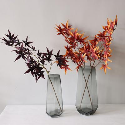 1 Pc Anti-fall Bright Color Colorful Decorative Easy To Maintain Artificial Leaf Simulation Maple Leaf