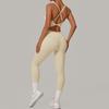 Mergansa Chicken Heart Collar Adjustable Button onesie Cross Waist Hip Lift Sports Yoga Tights