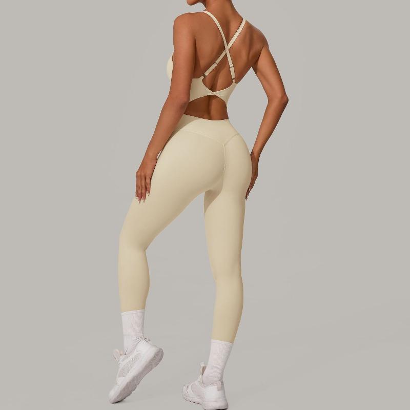 Mergansa Chicken Heart Collar Adjustable Button onesie Cross Waist Hip Lift Sports Yoga Tights